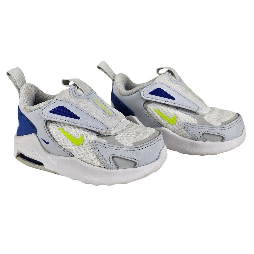 NIKE TODDLER AIR MAX BOLT TD — ‘PURE PLATINUM ROYAL VOLT’ - SIZE 4C - CW1429-004